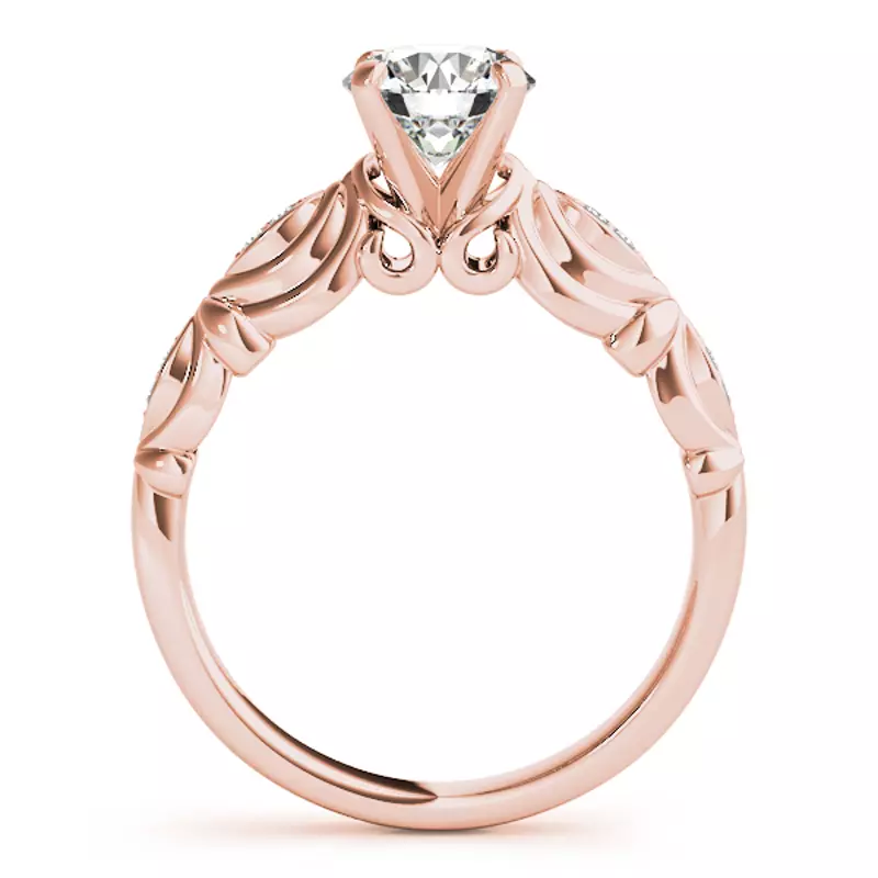 14K Rose Gold Vela Vintage Inspired Engagement Ring