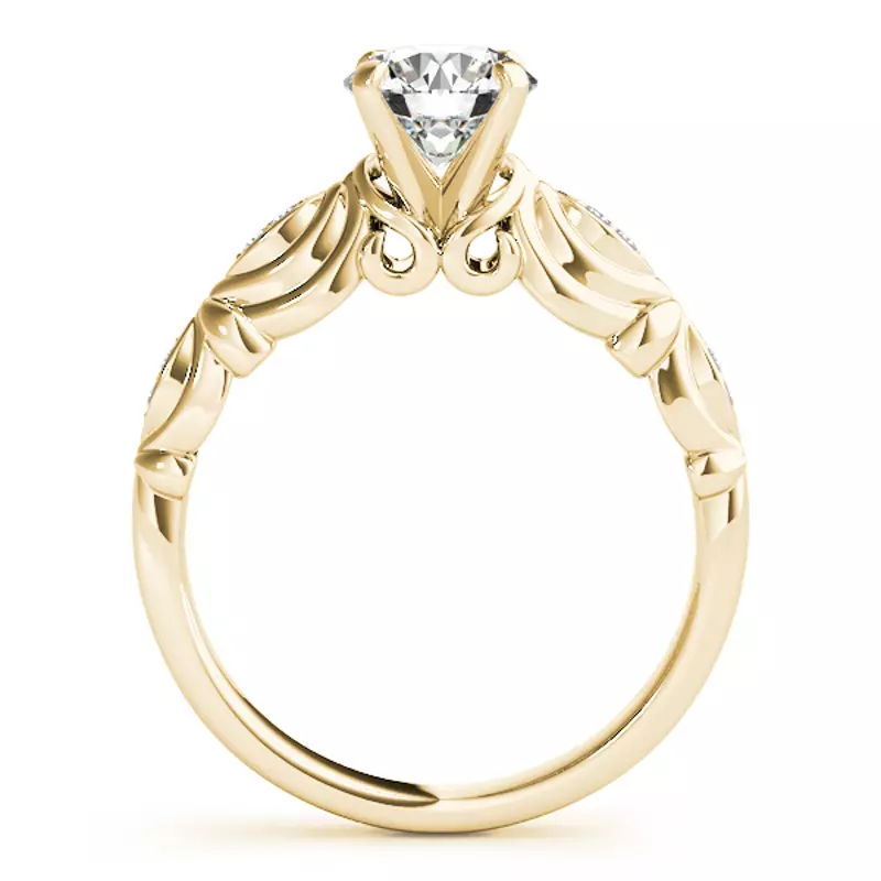 14K Yellow Gold Vela Vintage Inspired Engagement Ring