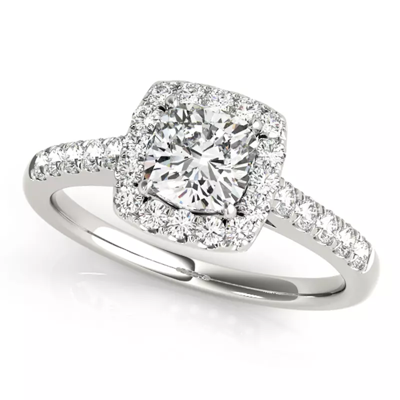Platinum Madison Halo Ring