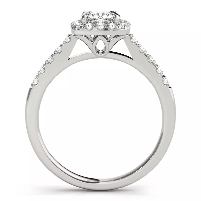 Platinum Madison Halo Ring