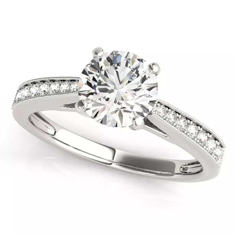 14K White Gold Emmaline Channel Diamond Engagement Ring
