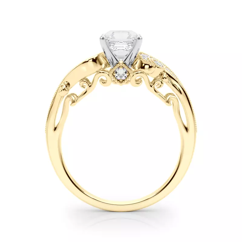 18K Yellow Gold Carmel Vintage Inspired Engagement Ring