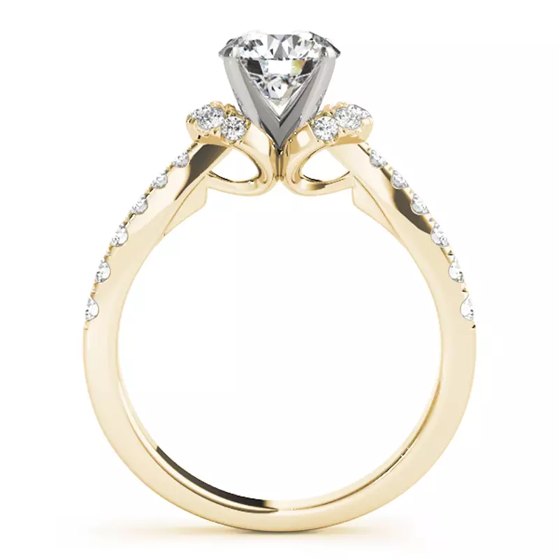 14K Yellow Gold Gail Diamond Collar Engagement Ring