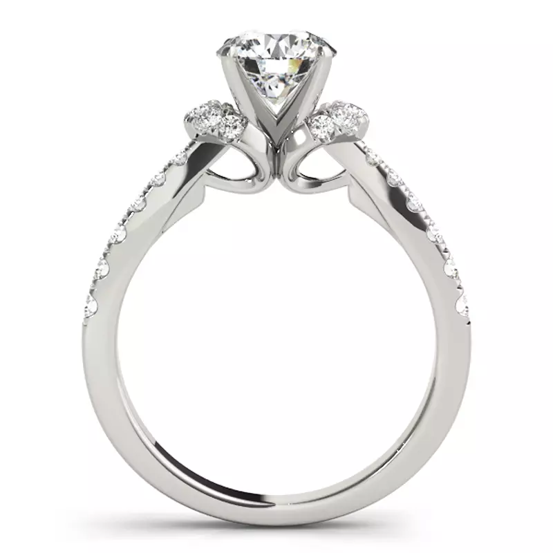 18K White Gold Gail Diamond Collar Engagement Ring
