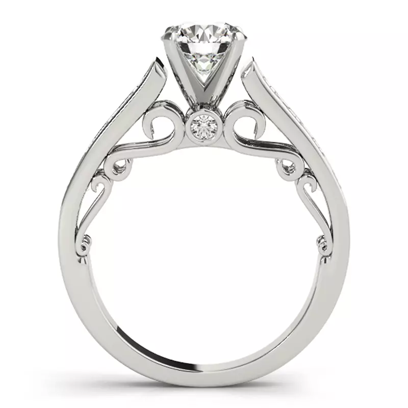 14K White Gold Serena Channel Diamond Engagement Ring