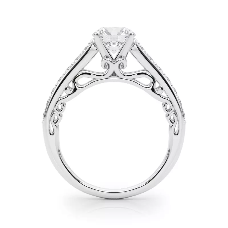 Platinum Padma Vintage Inspired Engagement Ring