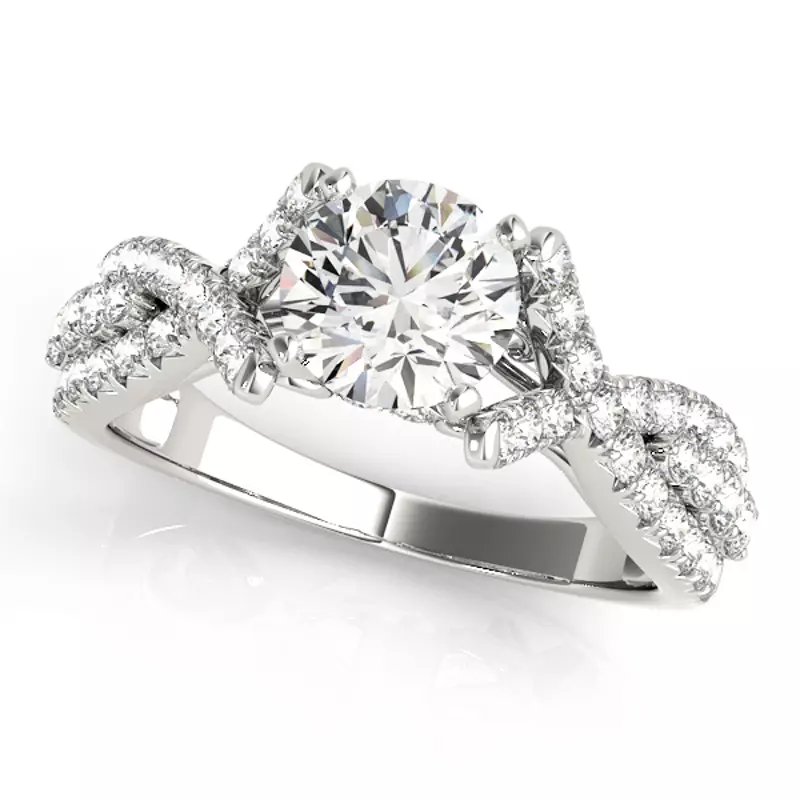 Platinum Noel Pavé Diamond Engagement Ring