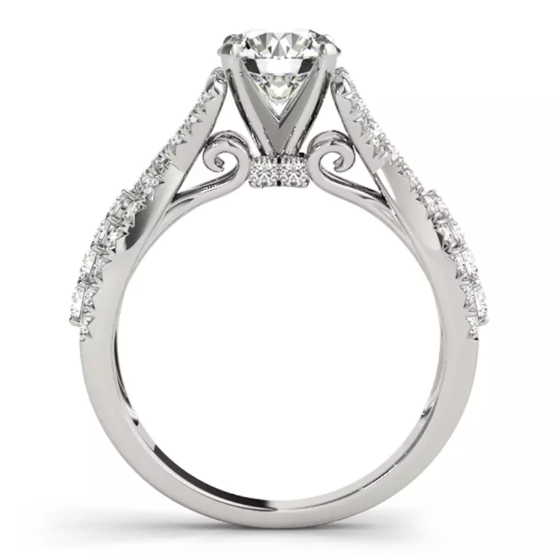 Platinum Noel Pavé Diamond Engagement Ring
