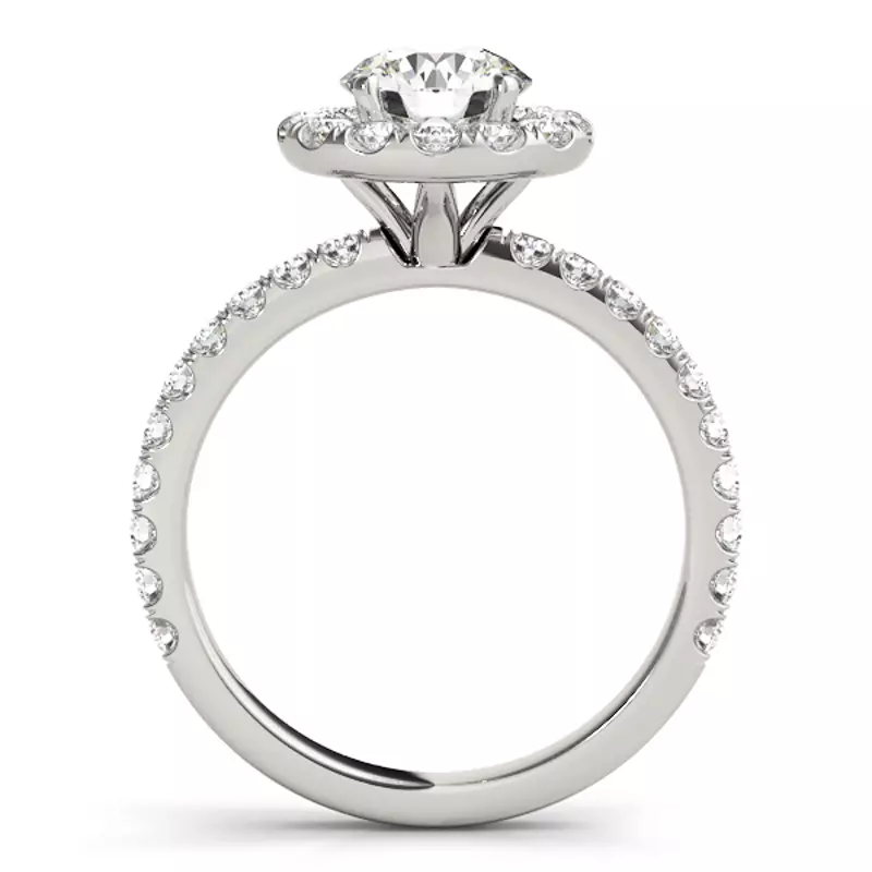 14K White Gold Sage Halo Engagement Ring