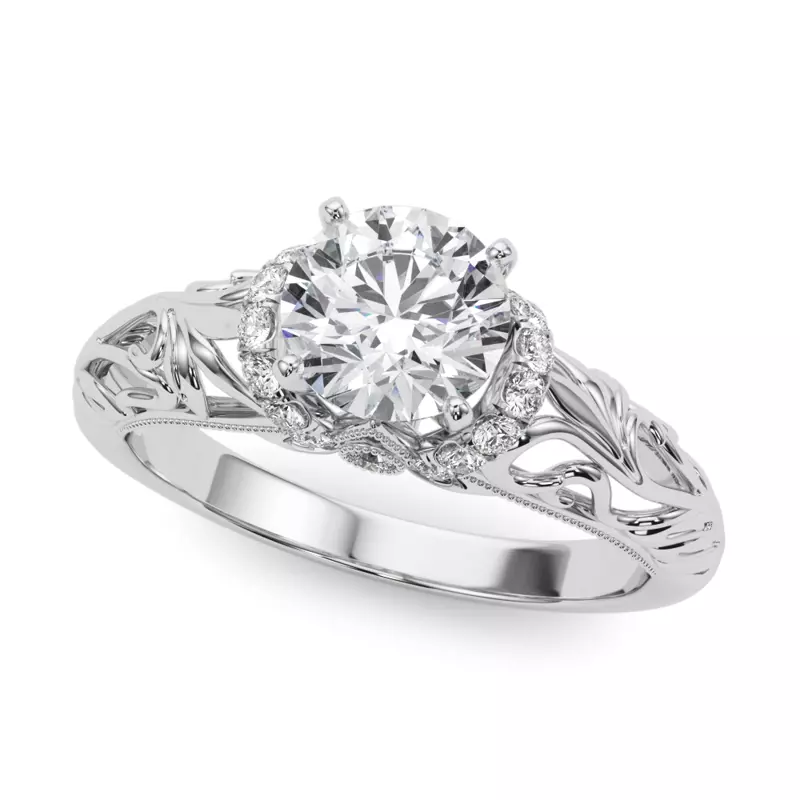 Platinum Libra Diamond Collar Engagement Ring