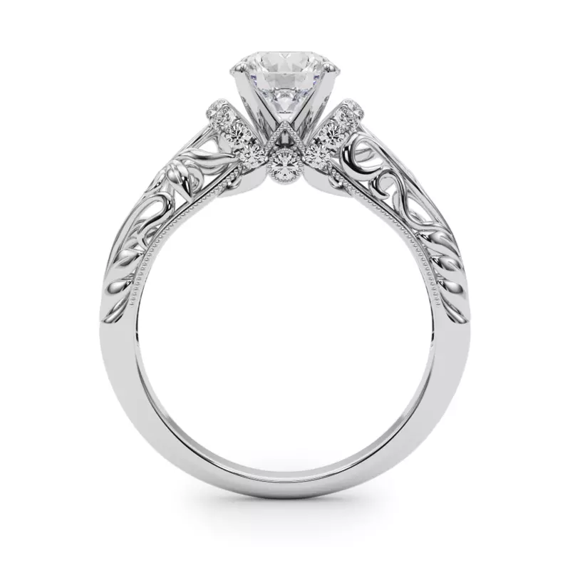 Platinum Libra Diamond Collar Engagement Ring