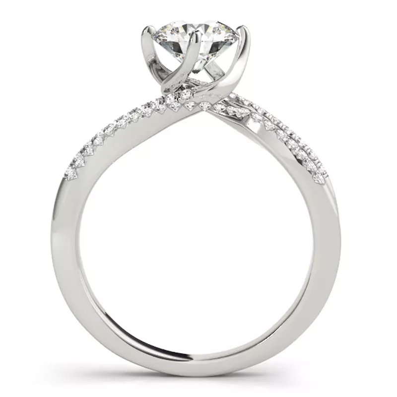 18K White Gold Chandler Pavé Diamond Engagement Ring