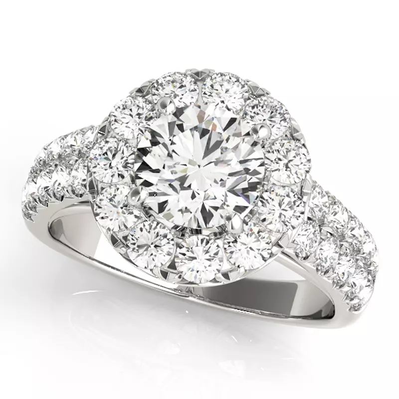 14K White Gold Marlowe Halo Engagement Ring