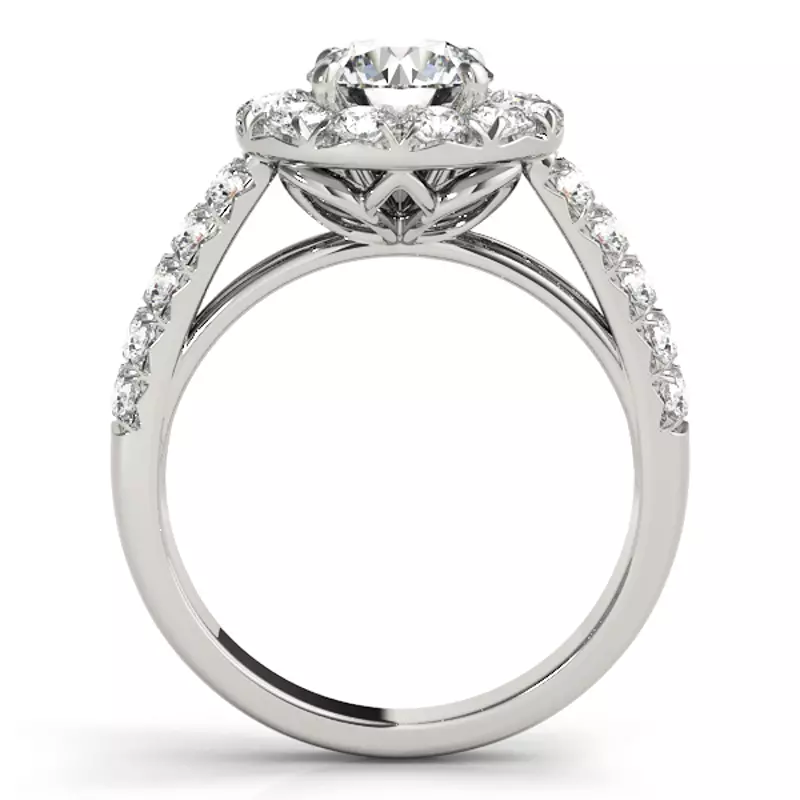 14K White Gold Marlowe Halo Engagement Ring