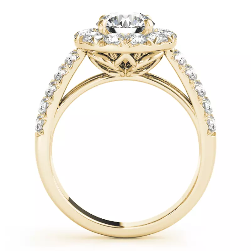 14K Yellow Gold Marlowe Halo Engagement Ring