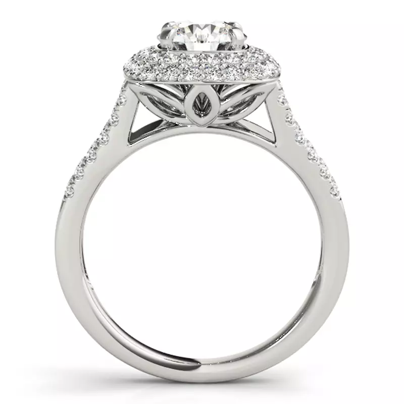 Platinum Ellia Double Halo Engagement Ring