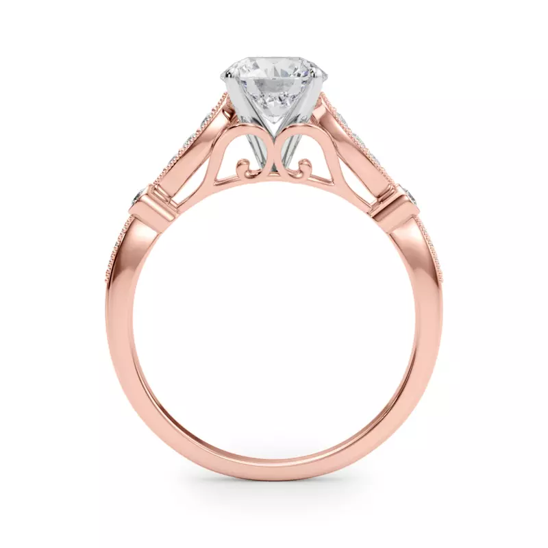 14K Rose Gold Averie Vintage Inspired Engagement Ring