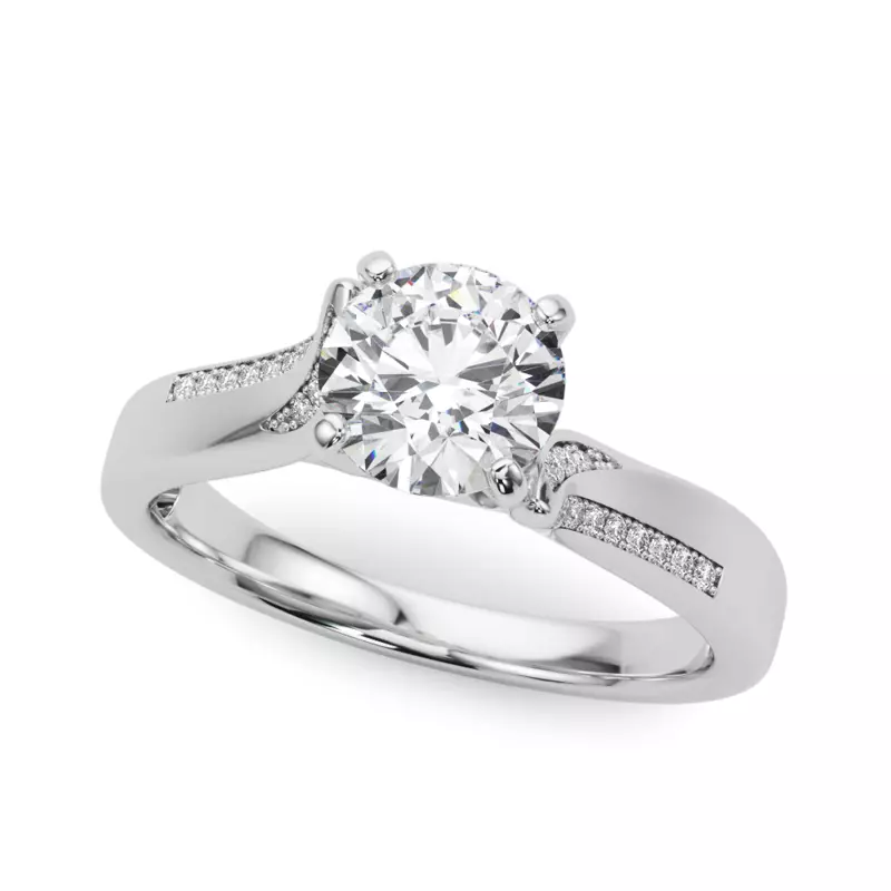 Lissa Cathedral Diamond Engagement Ring
