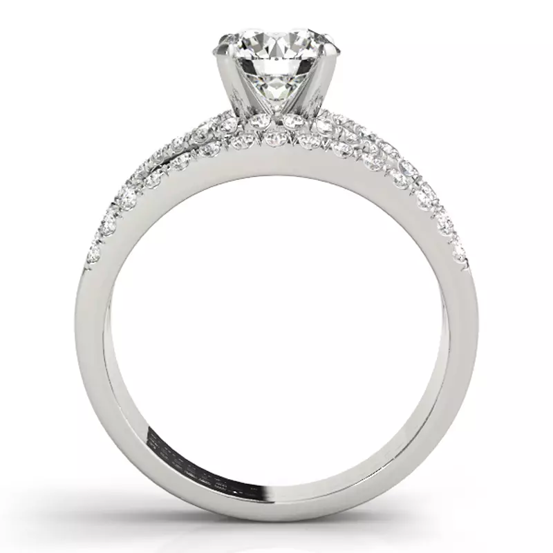 Platinum Ama Pavé Diamond Engagement Ring