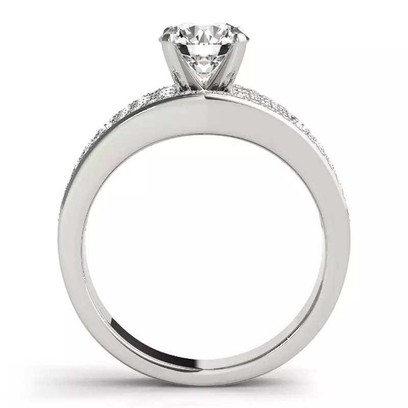 14K White Gold Sheila Diamond Encrusted Engagement Ring