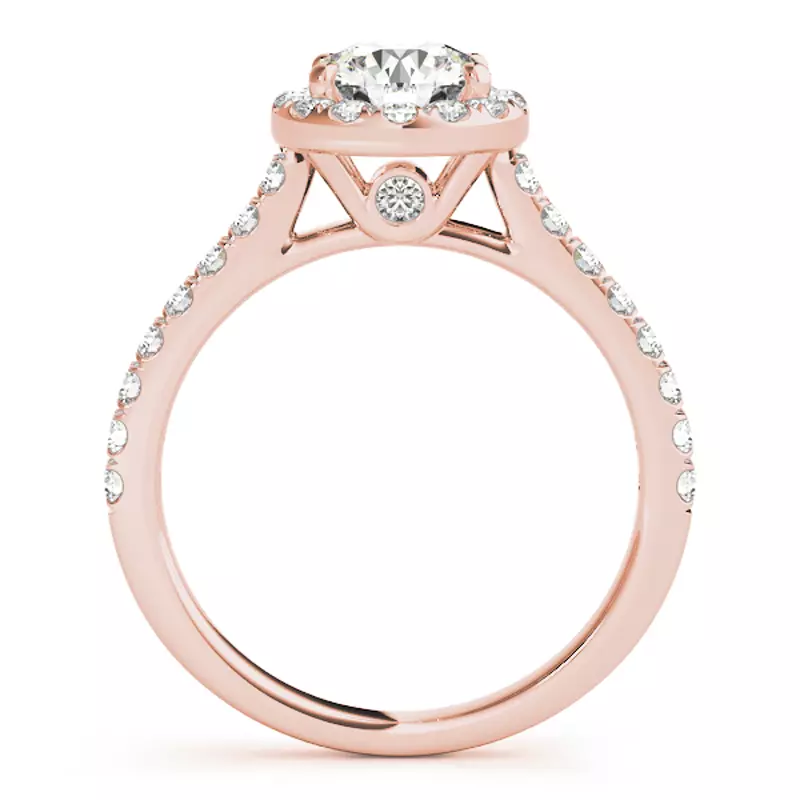 14K Rose Gold Layla Halo Engagement Ring