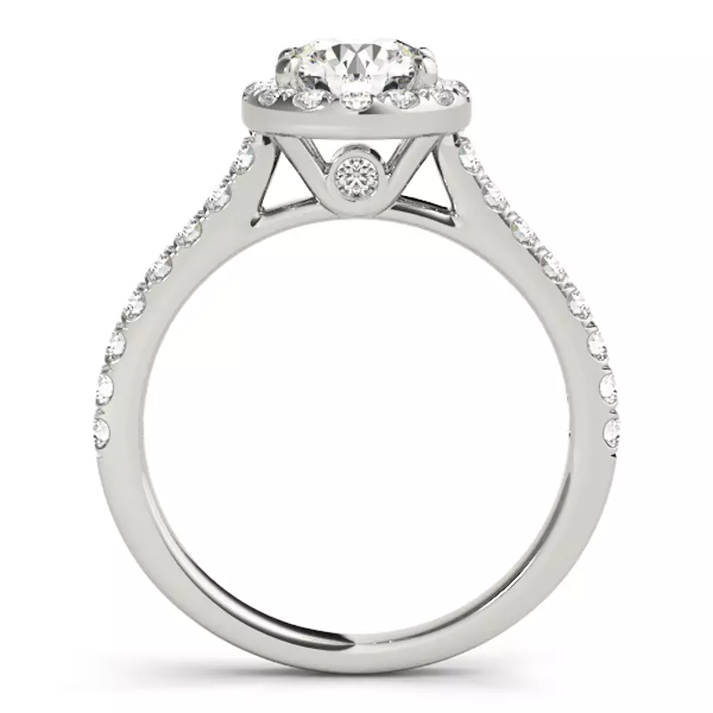 14K White Gold Layla Halo Engagement Ring