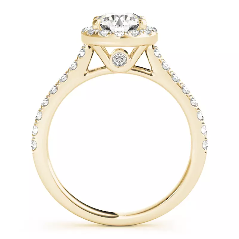 14K Yellow Gold Layla Halo Engagement Ring