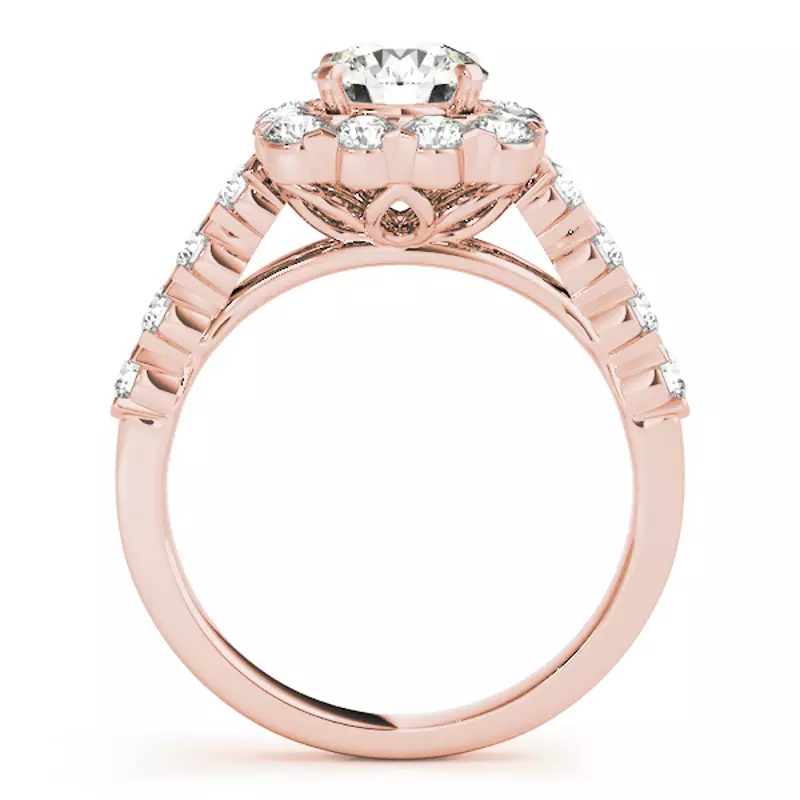 14K Rose Gold Alena Halo Engagement Ring