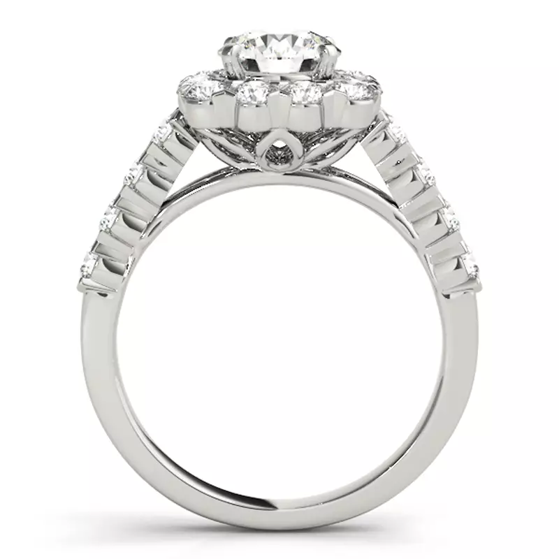 14K White Gold Alena Halo Engagement Ring