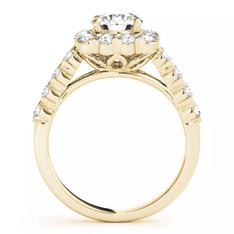 18K Yellow Gold Alena Halo Engagement Ring