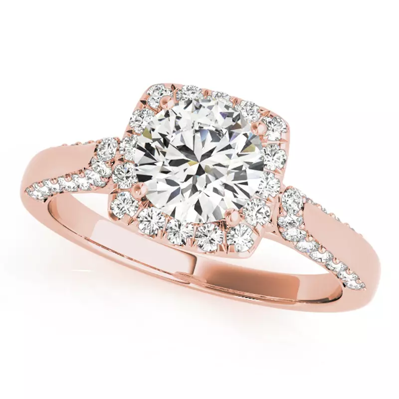 Bliss Petite Shared Prong Diamond Engagement Ring - 14K White Gold
