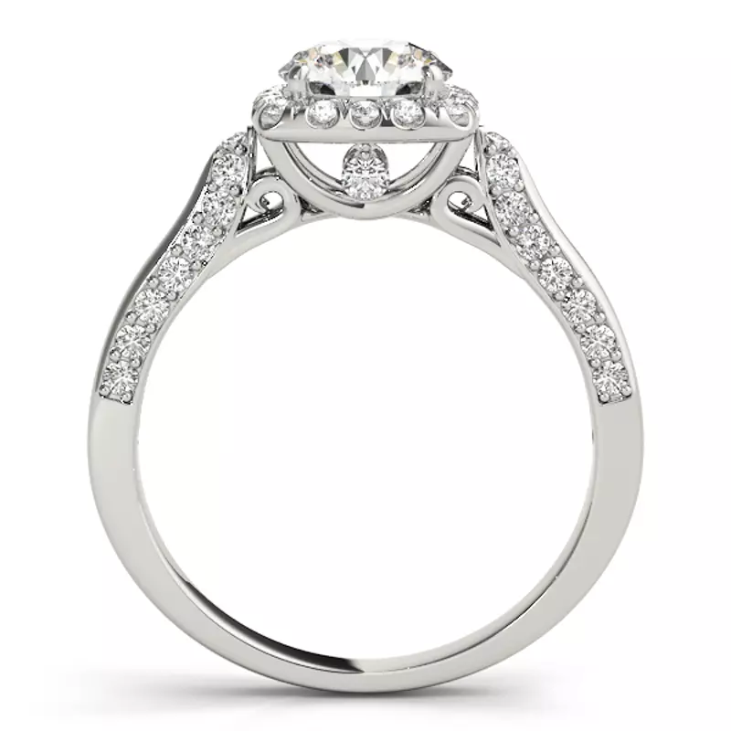 14K White Gold Paola Halo Engagement Ring