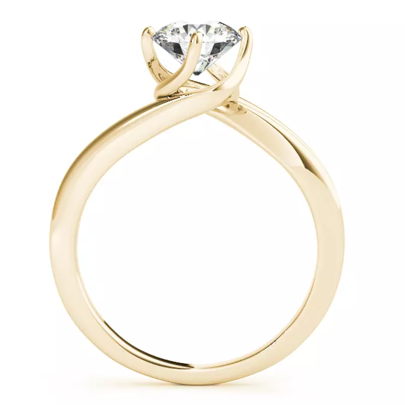 18K Yellow Gold Alberta Bypass Solitaire Engagement Ring