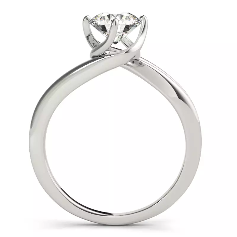 Platinum Alberta Bypass Solitaire Engagement Ring