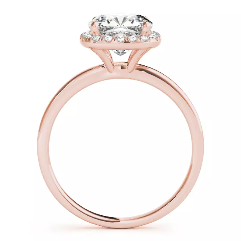 14K Rose Gold Annika Halo Engagement Ring
