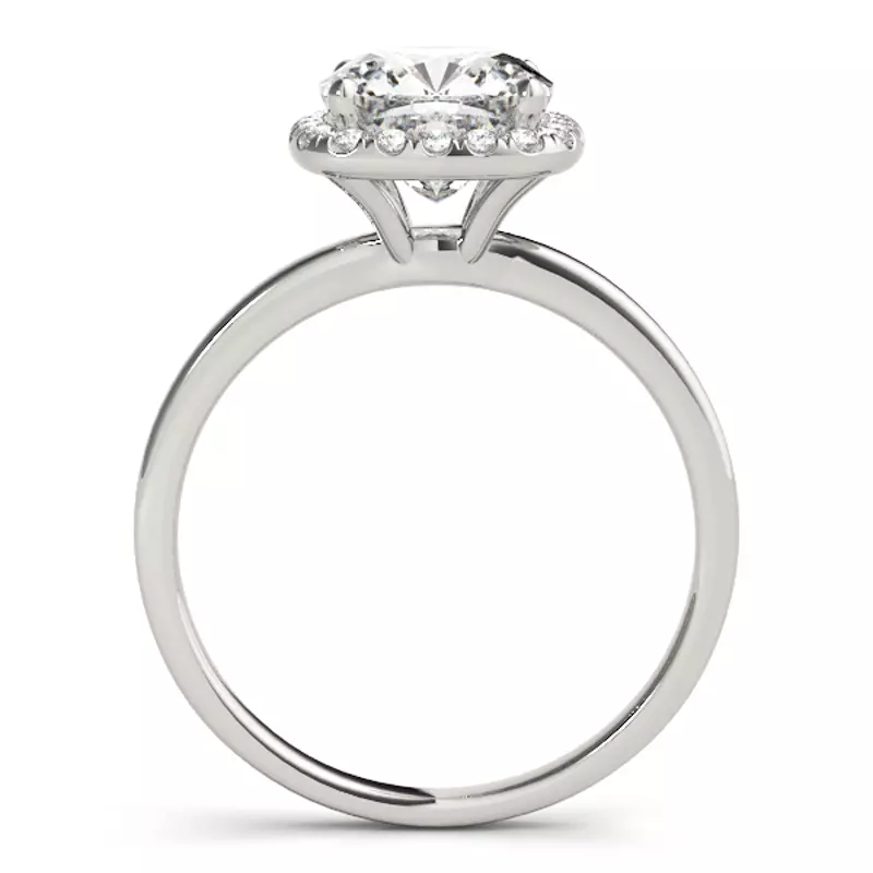 14K White Gold Annika Halo Engagement Ring