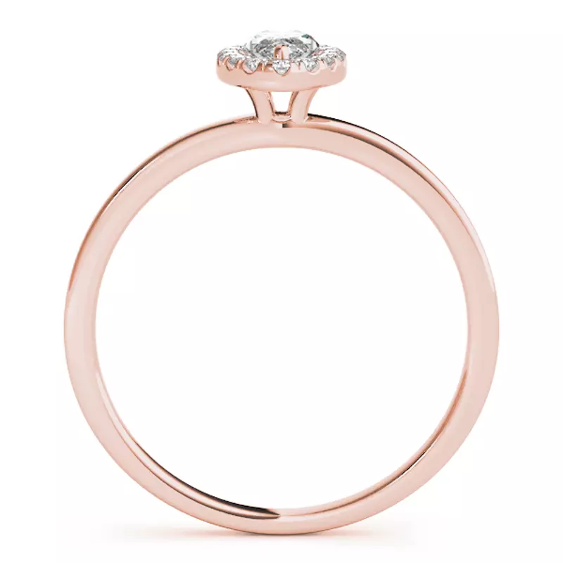 14K Rose Gold Nora Halo Engagement Ring