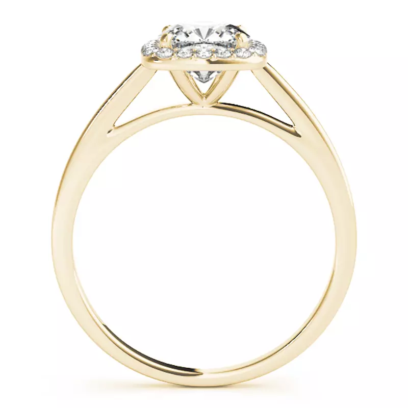 18K Yellow Gold Kimia Halo Engagement Ring