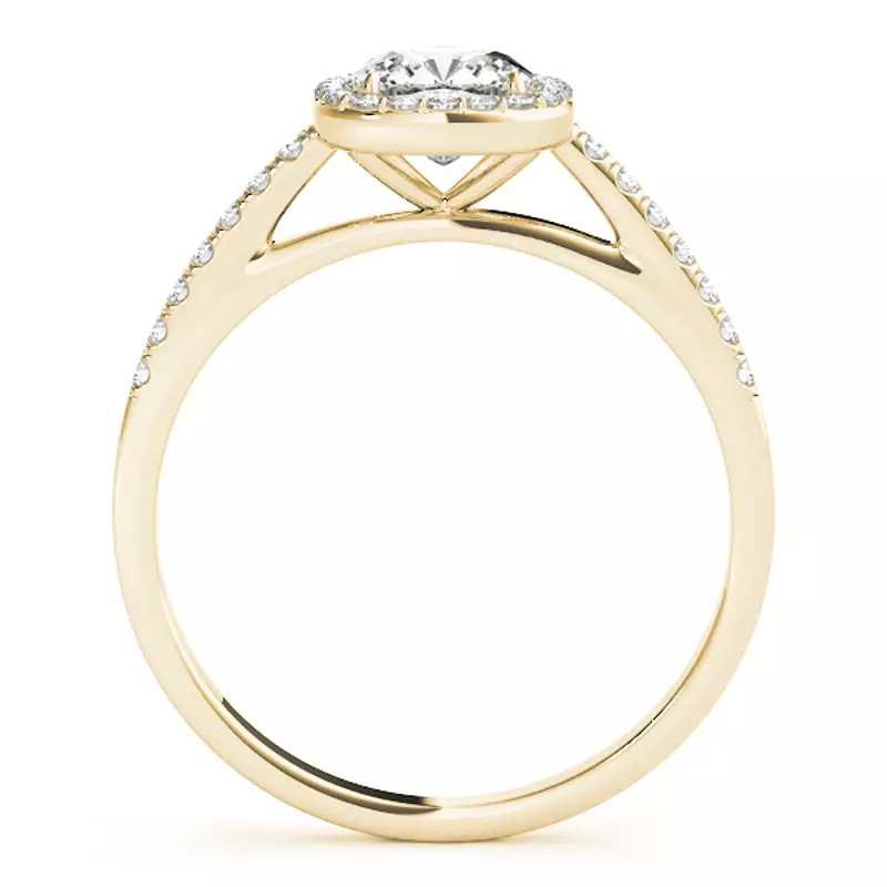18K Yellow Gold Elizabeth Halo Engagement Ring
