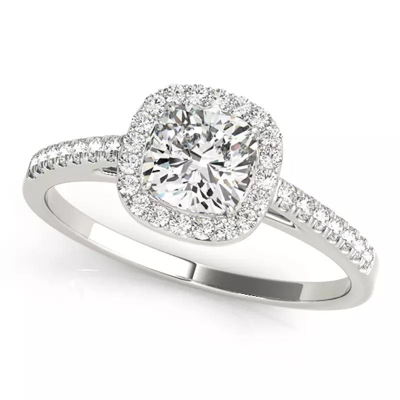 Platinum Elizabeth Halo Engagement Ring
