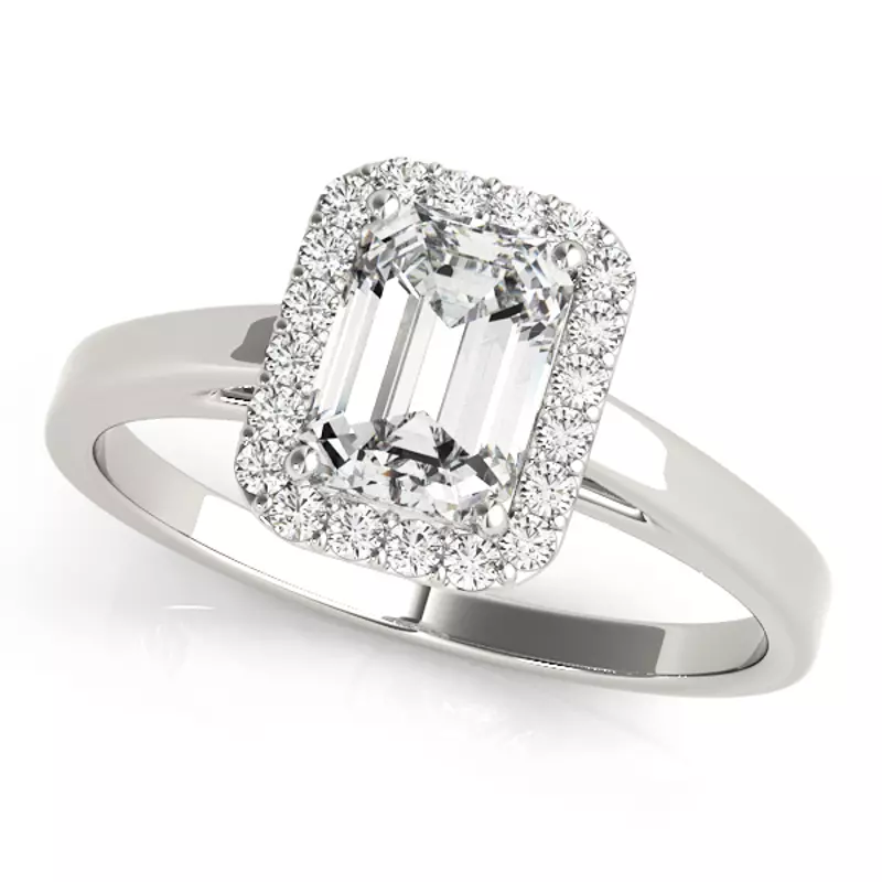 Platinum Kylie Halo Engagement Ring