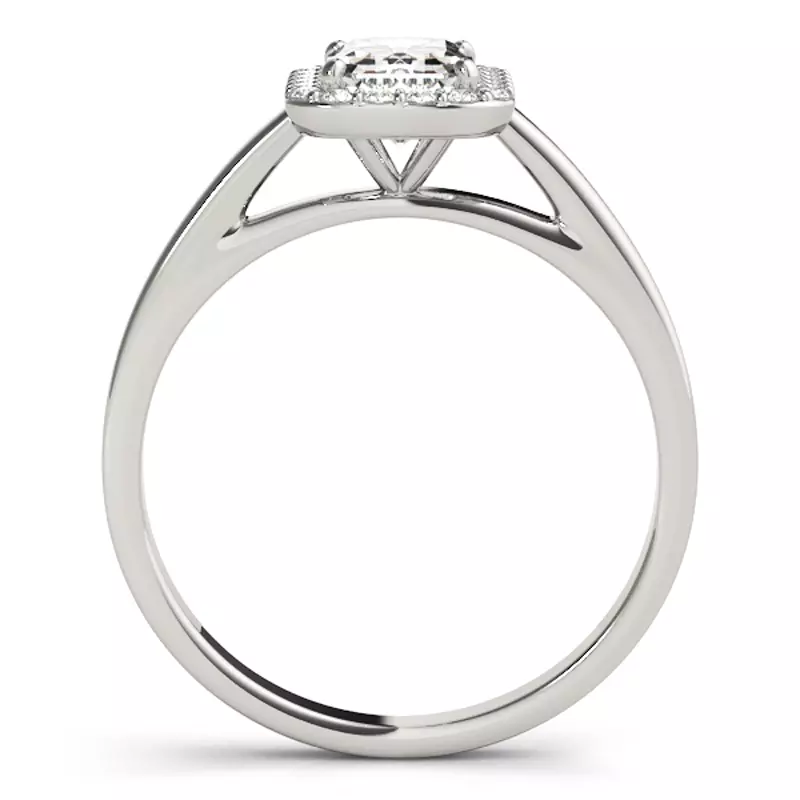 Platinum Kylie Halo Engagement Ring