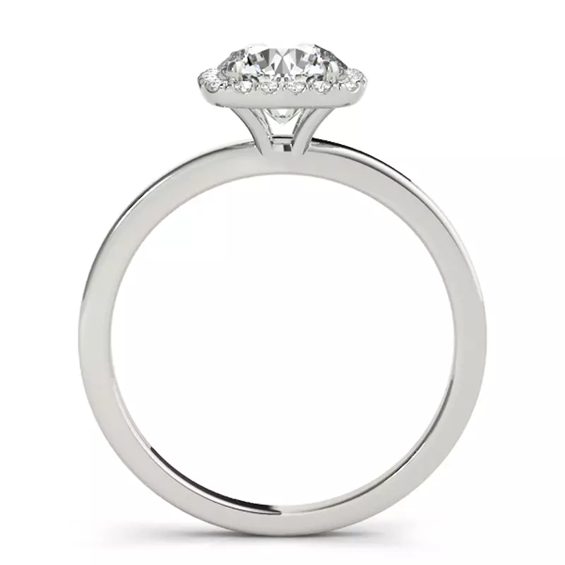 14K White Gold Mallory Halo Engagement Ring