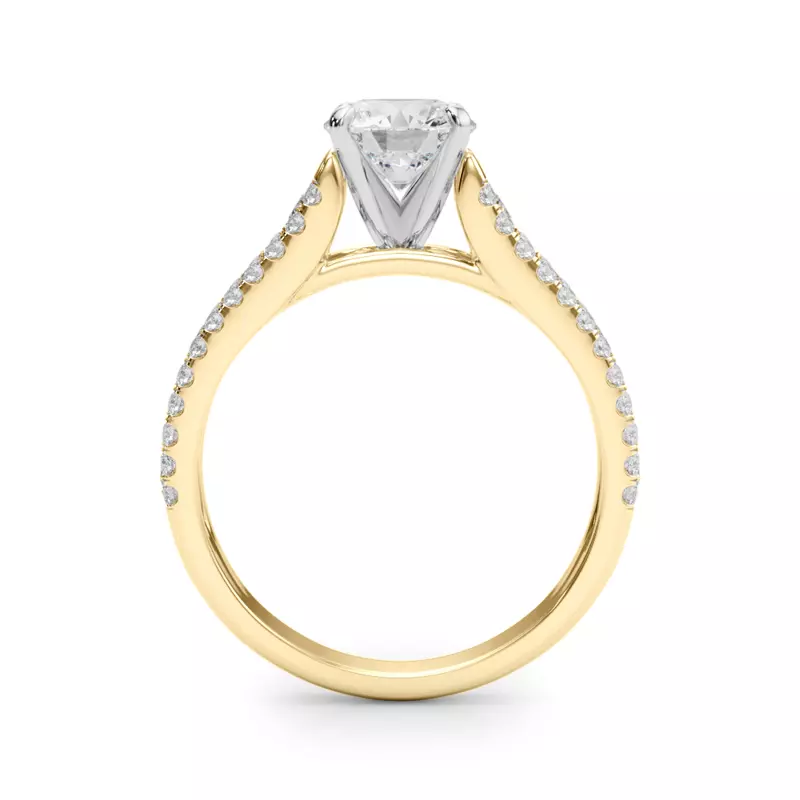 18K Yellow Gold Sidney Cathedral Diamond Engagement Ring
