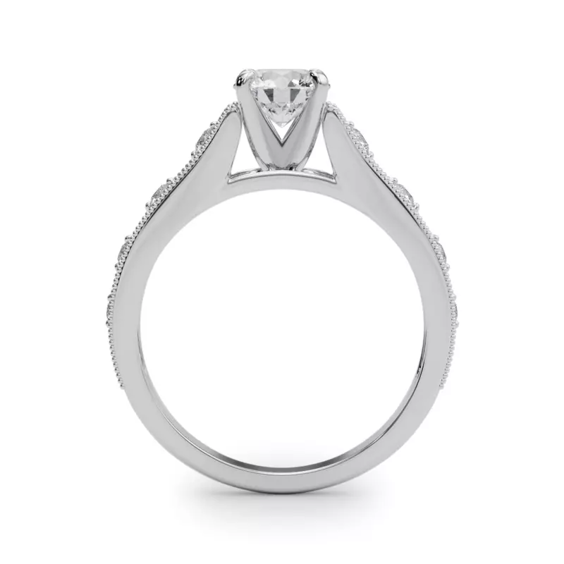 14K White Gold Winslet Cathedral Diamond Engagement Ring