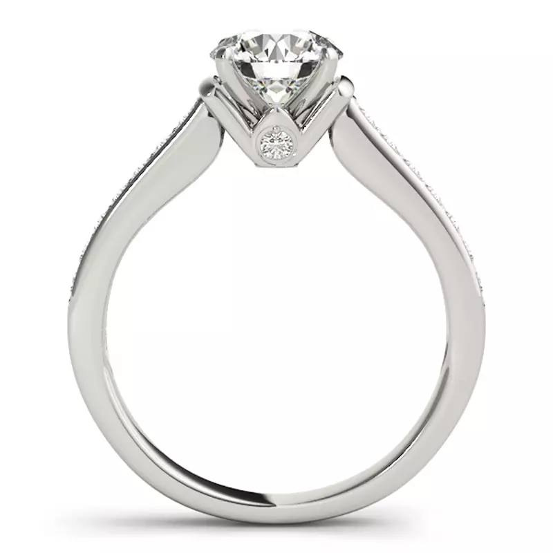 Platinum Elea Channel Diamond Engagement Ring With Peek A Boo Diamonds