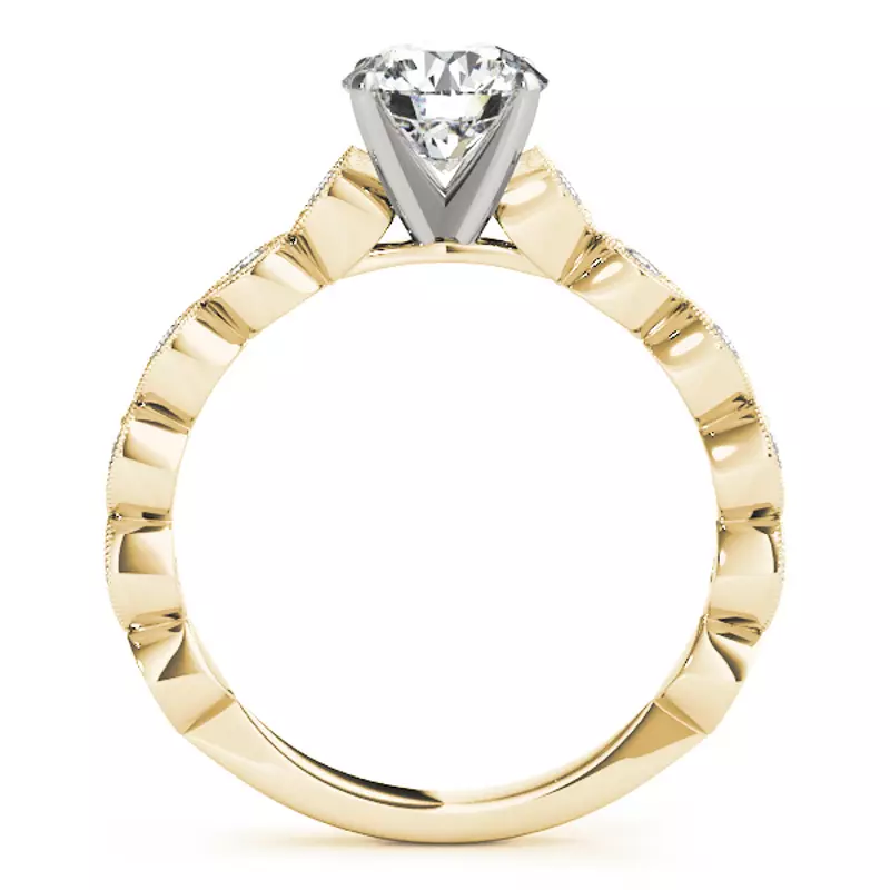 18K Yellow Gold Dallas Vintage Inspired Engagement Ring