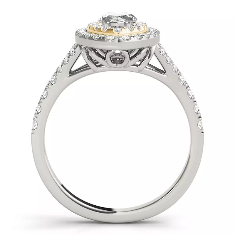 14K Yellow Gold Gwendolyn Halo Engagement Ring