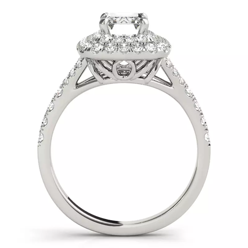 18K White Gold Hadley Double Halo Engagement Ring