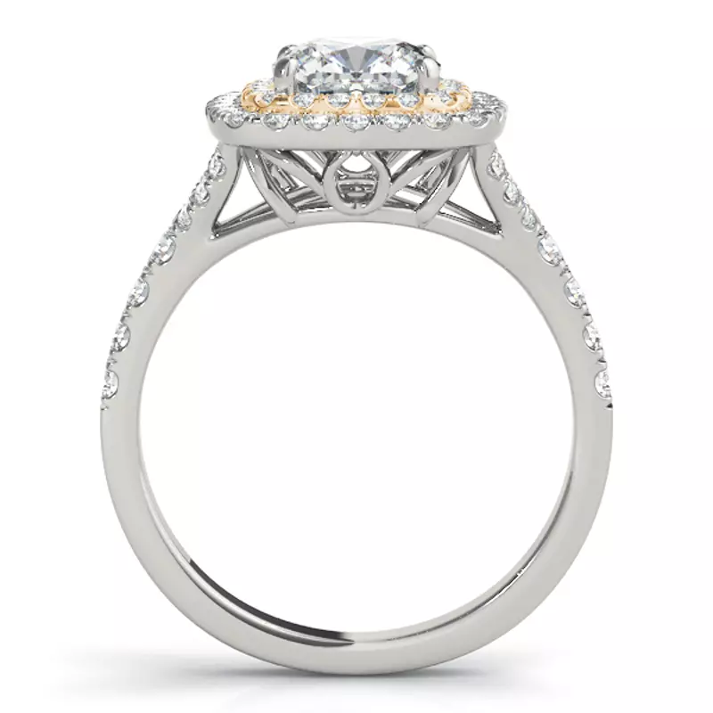 18K Yellow Gold Karina Halo Engagement Ring